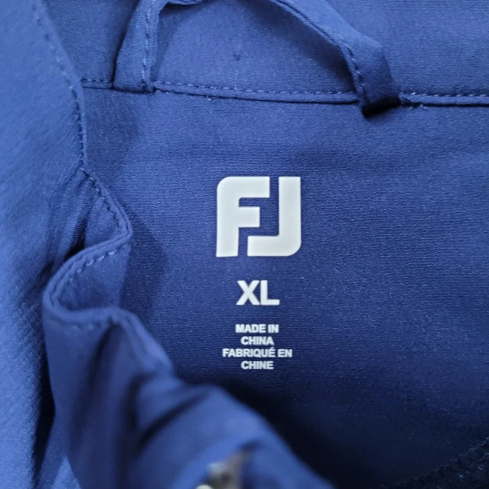 FootJoy Quarter Zip Windbreaker Mens XL Navy Blue Performance Golf Jacket